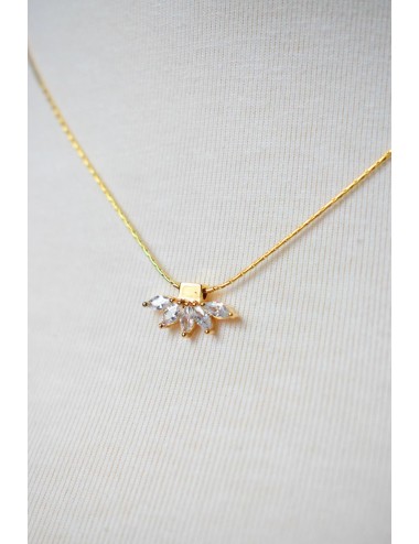 Collier mariage strass Talia, minimaliste et brillant