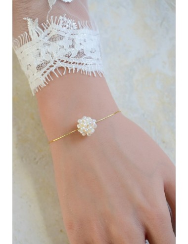 Bracelet de mariée Toscane avec une perle en perles de culture