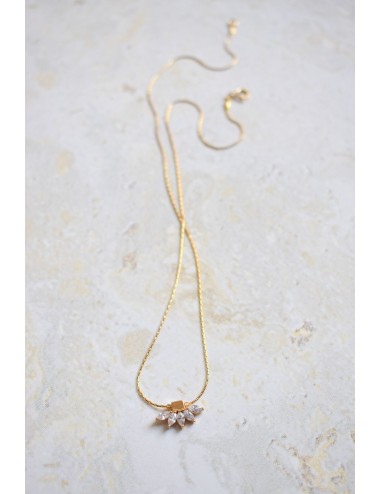 Collier mariage strass Talia, minimaliste et brillant