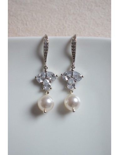 Boucles d'oreilles de mariage de style rétro vintage