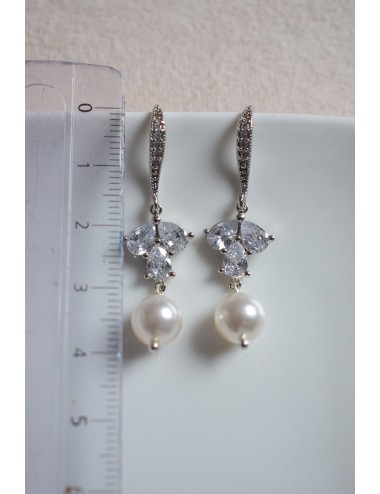 Boucles d'oreilles de mariage de style rétro vintage