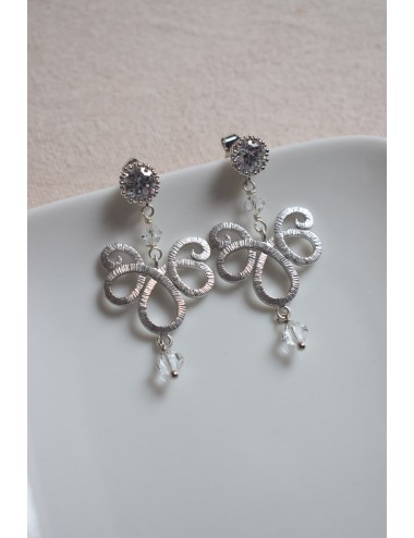 Boucles d'oreilles de mariage avec cascade de perles nacrées glamour