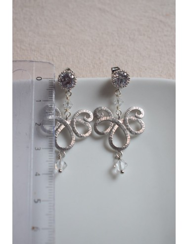 Boucles d'oreilles de mariage avec cascade de perles nacrées glamour